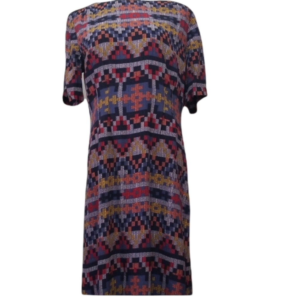 Pendleton Patterned Short Sleeve Maxi Dress Size 12